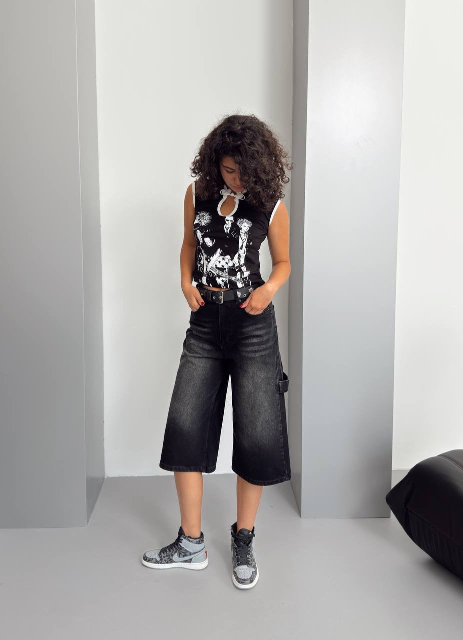 Baggy jorts spider noir 🕷️🕸️