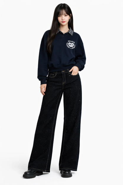 Baggy Jeans Brillant Navy Blue