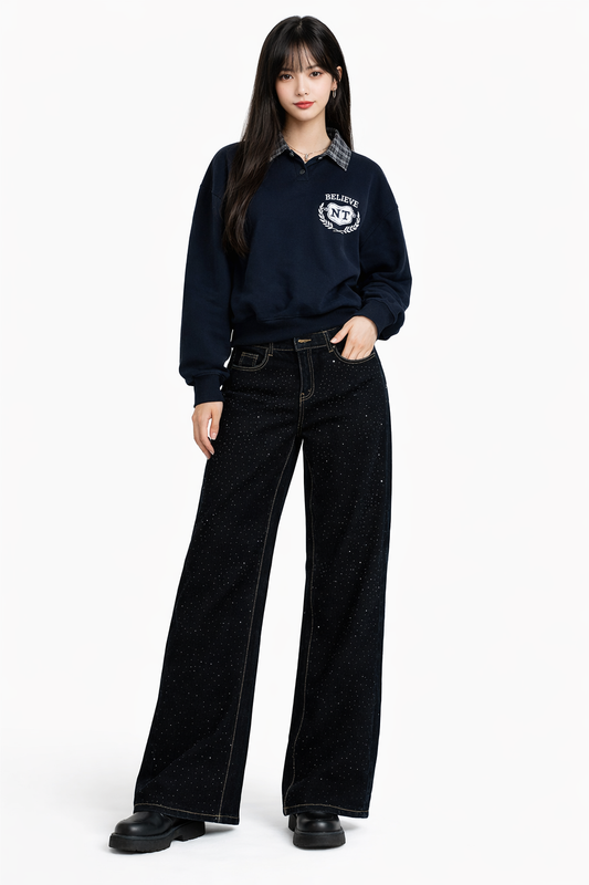 Baggy Jeans Brillant Navy Blue