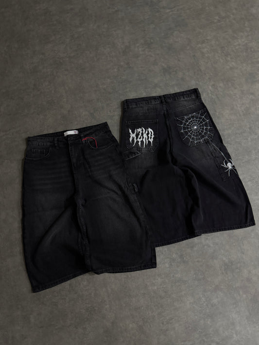 Baggy jorts spider noir 🕷️🕸️