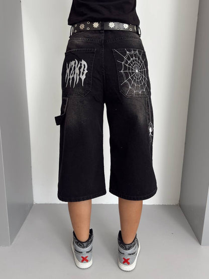 Baggy jorts spider noir 🕷️🕸️
