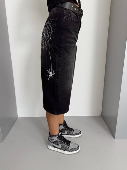 Baggy jorts spider noir 🕷️🕸️
