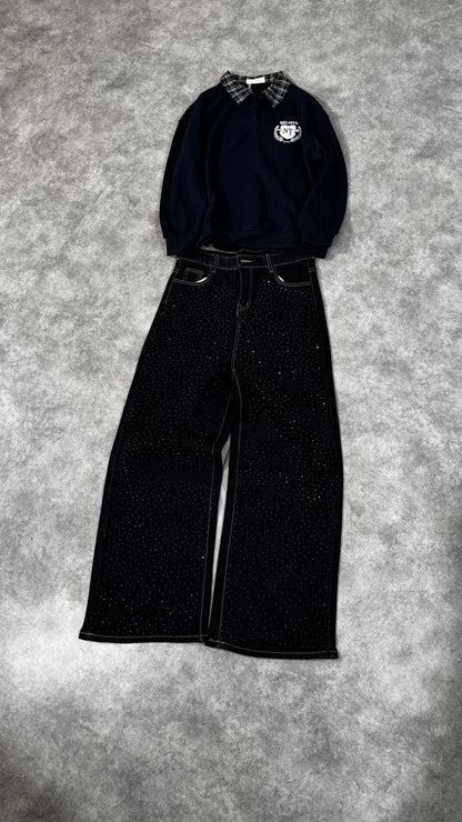 Baggy Jeans Brillant Navy Blue
