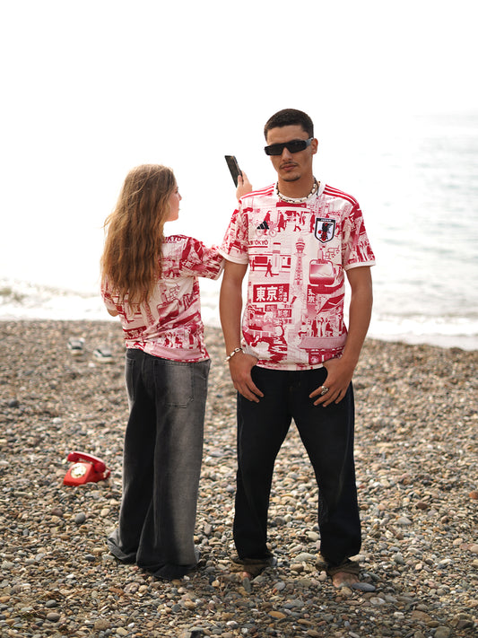 Graphic Red Print Jersey